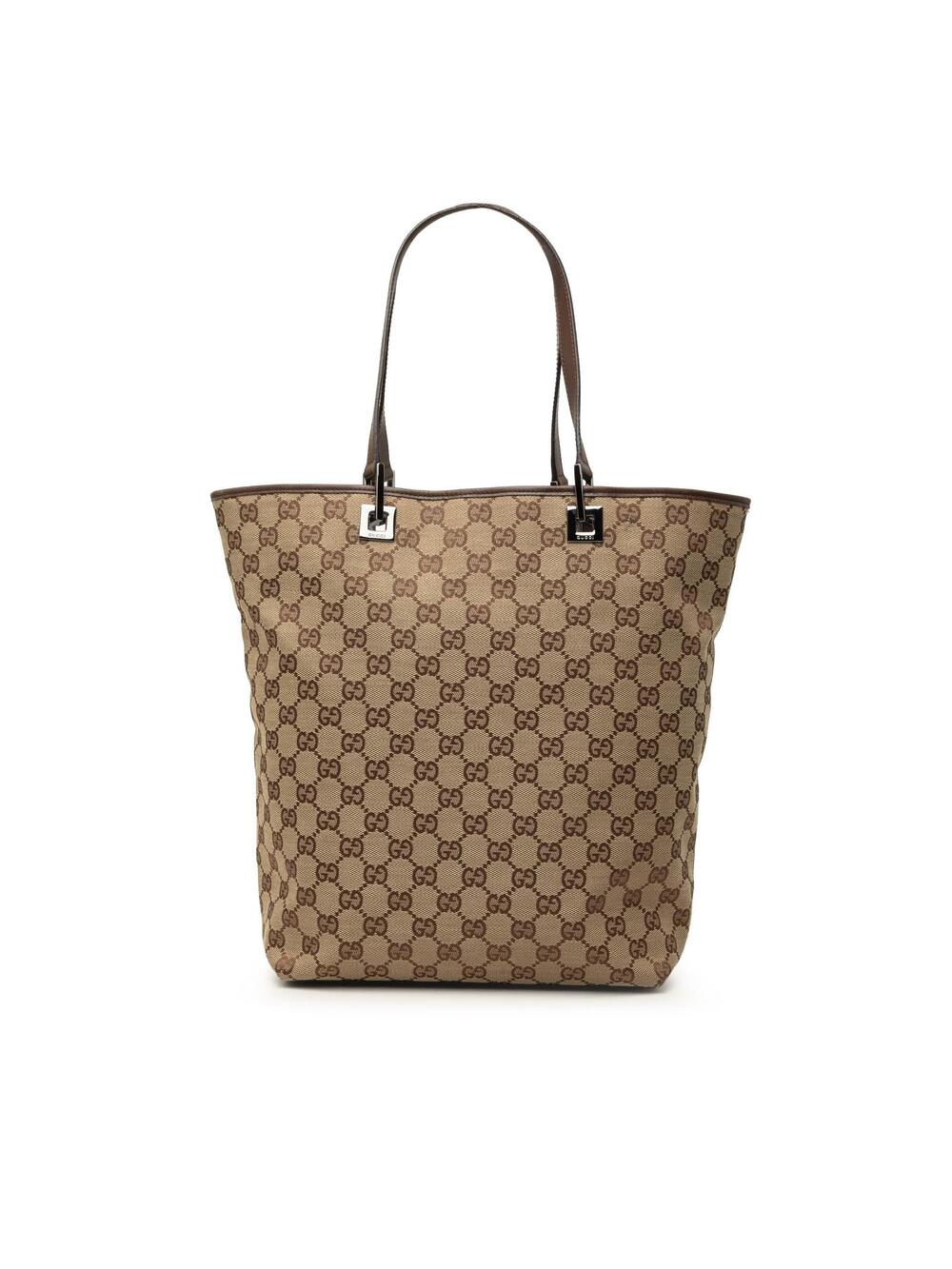 Gucci Gg Canvas Tote Pre-Loved Beige #360363G43B